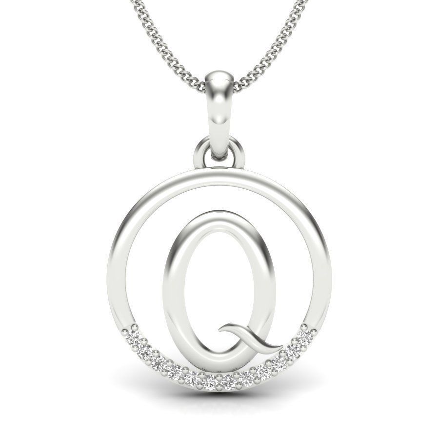 solitaire Q pendant 3dm render detail 3D print model_17