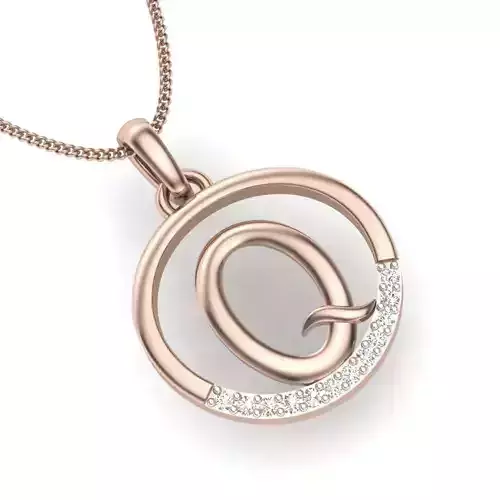 solitaire Q pendant 3dm render detail 