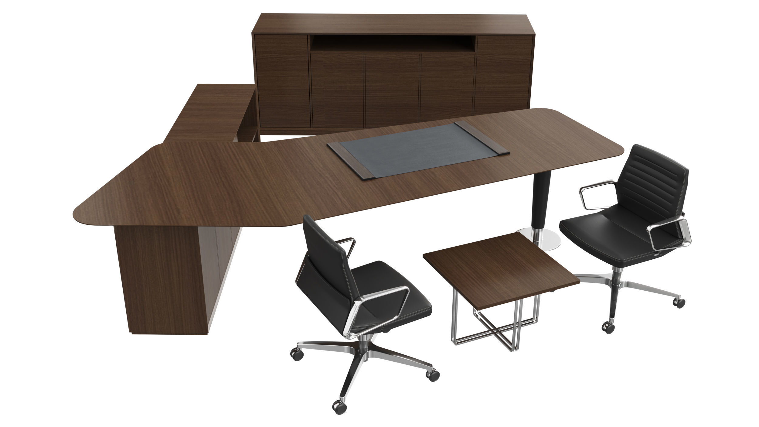 Manager office Desk 3D model_1