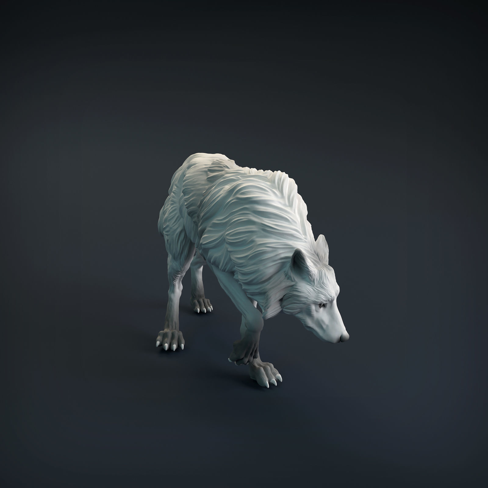 Wolf for 3D Printing  3D print model_1