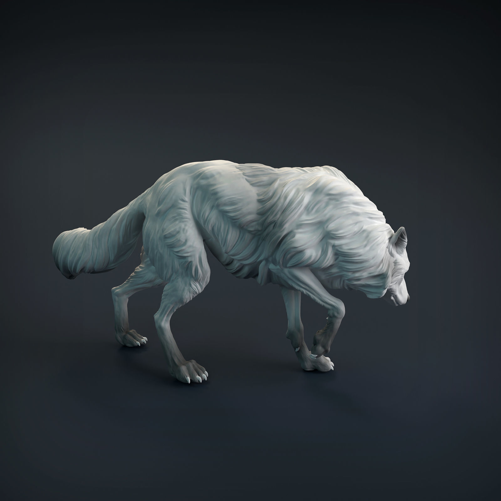 Wolf for 3D Printing  3D print model_4