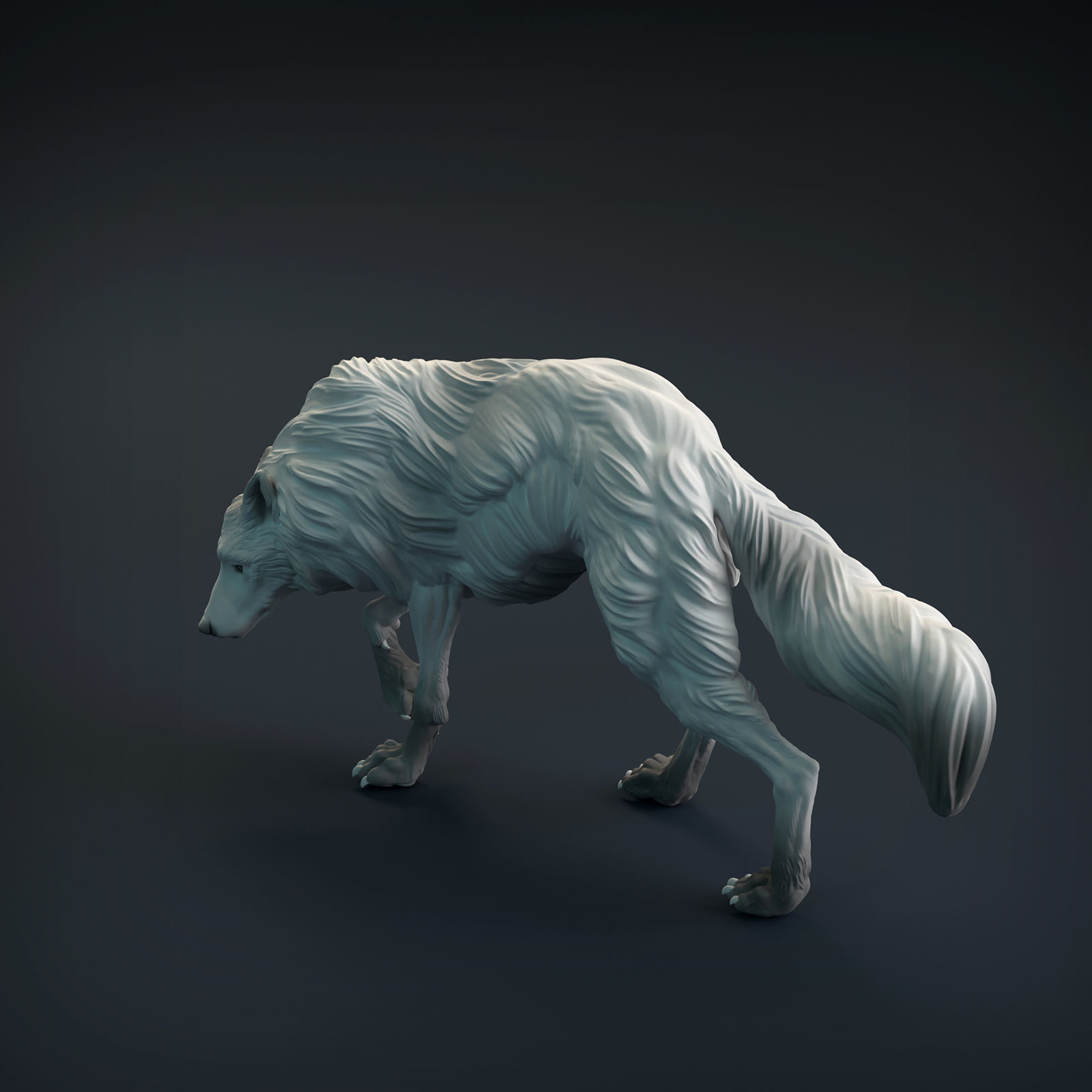 Wolf for 3D Printing  3D print model_3