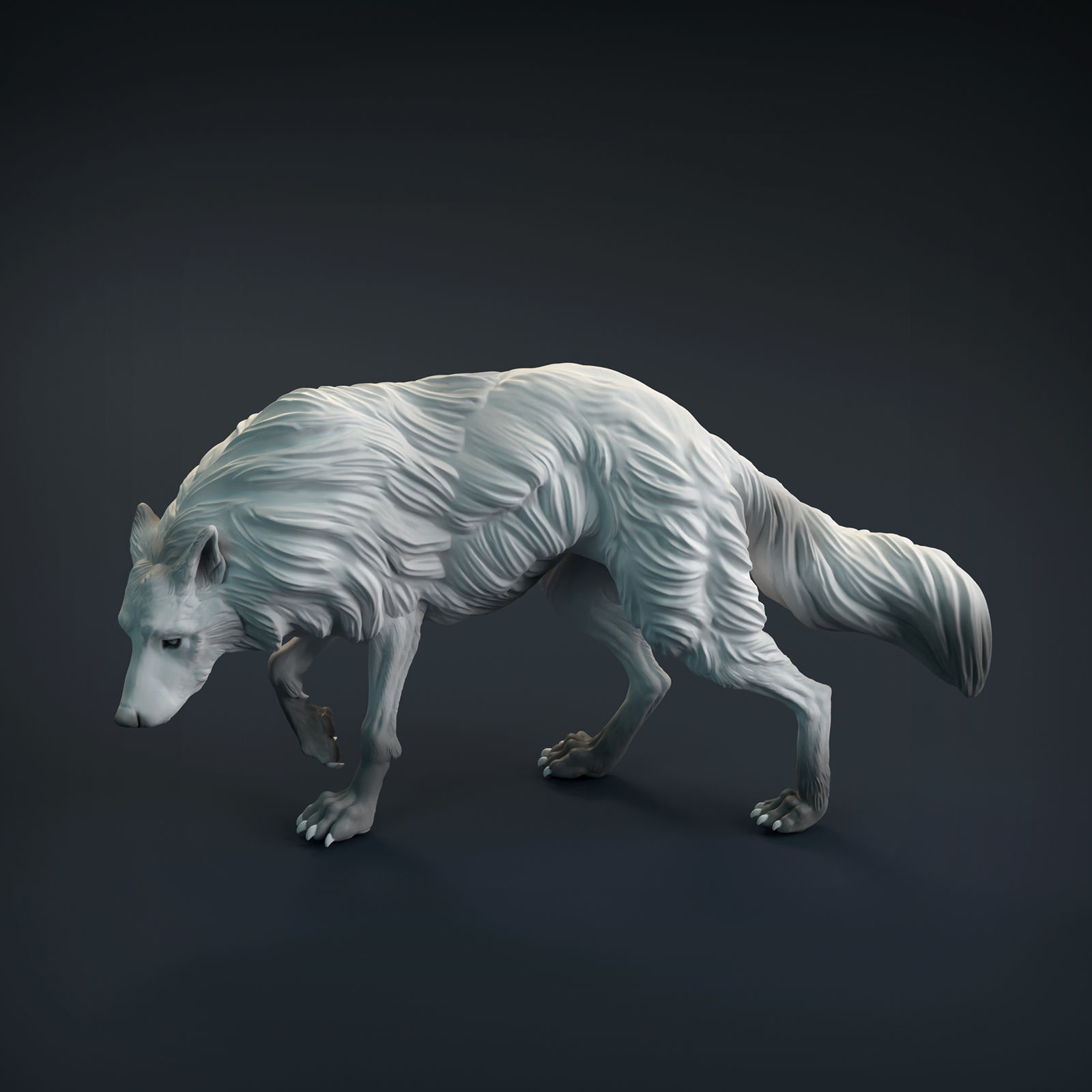 Wolf for 3D Printing  3D print model_2
