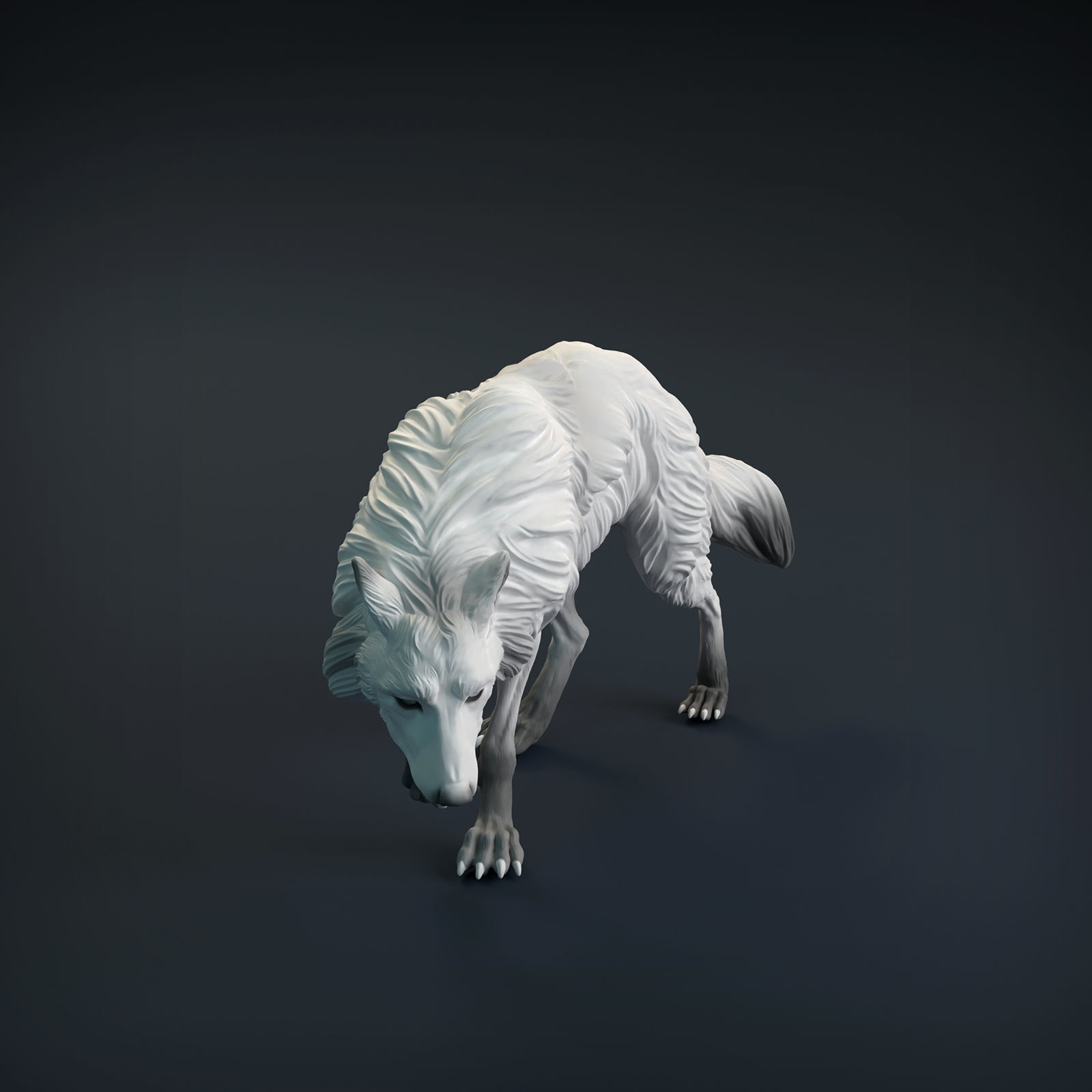 Wolf for 3D Printing  3D print model_6