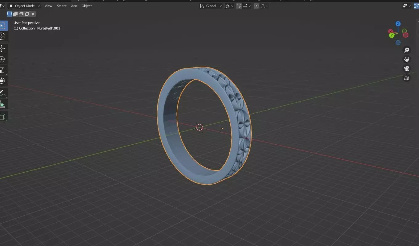 Flower Ring  Free 3D model_0