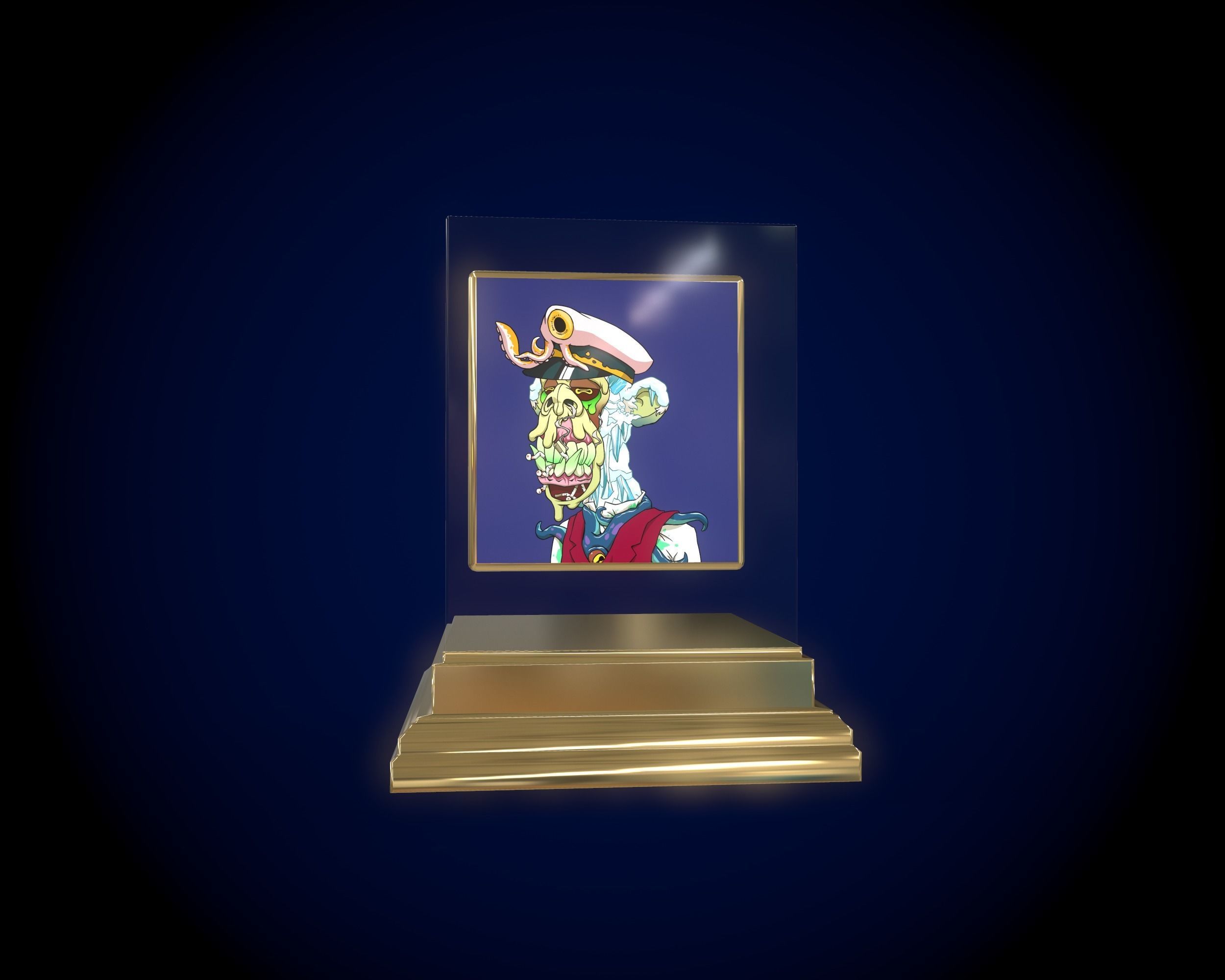 Mutant Ape 27 Gold Club Low-poly 3D model_5