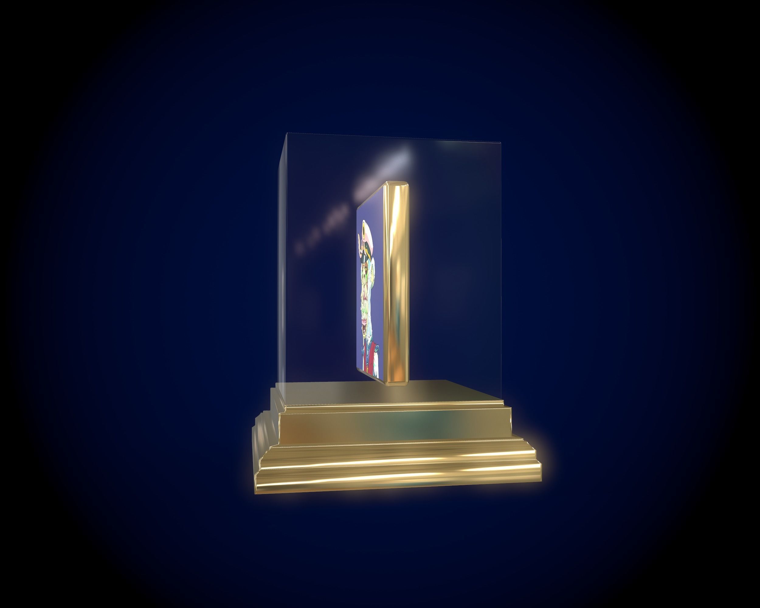 Mutant Ape 27 Gold Club Low-poly 3D model_9