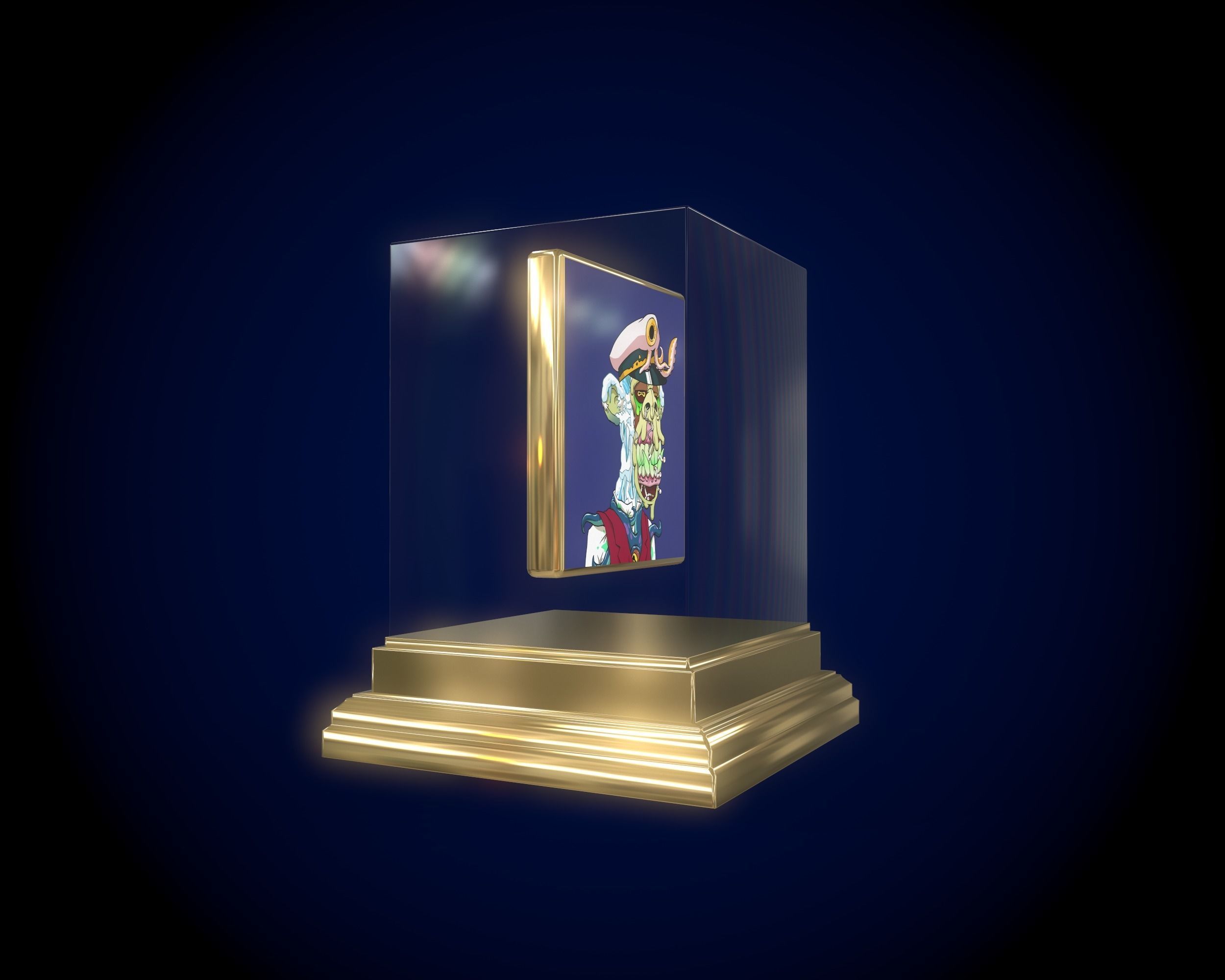 Mutant Ape 27 Gold Club Low-poly 3D model_4