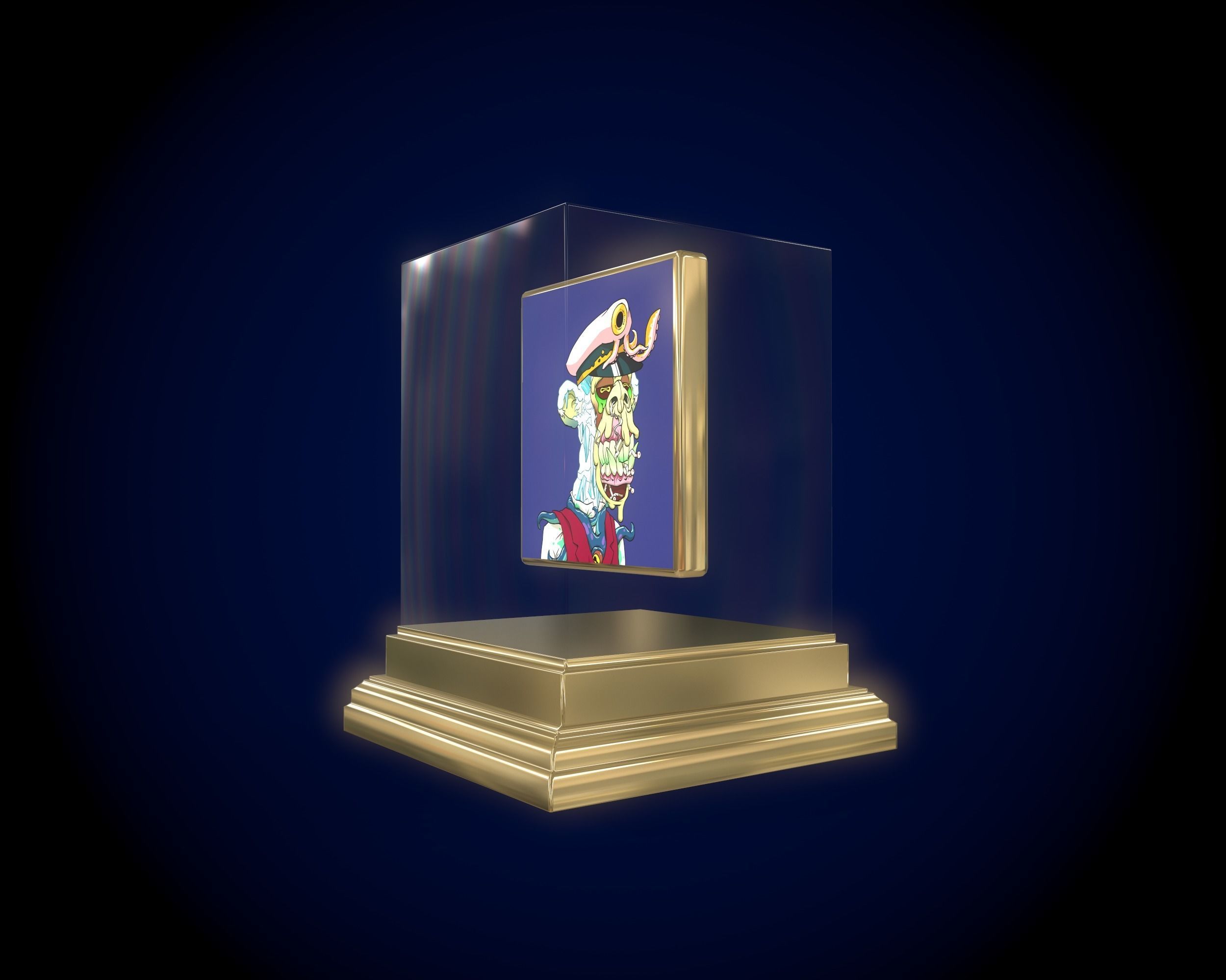 Mutant Ape 27 Gold Club Low-poly 3D model_6