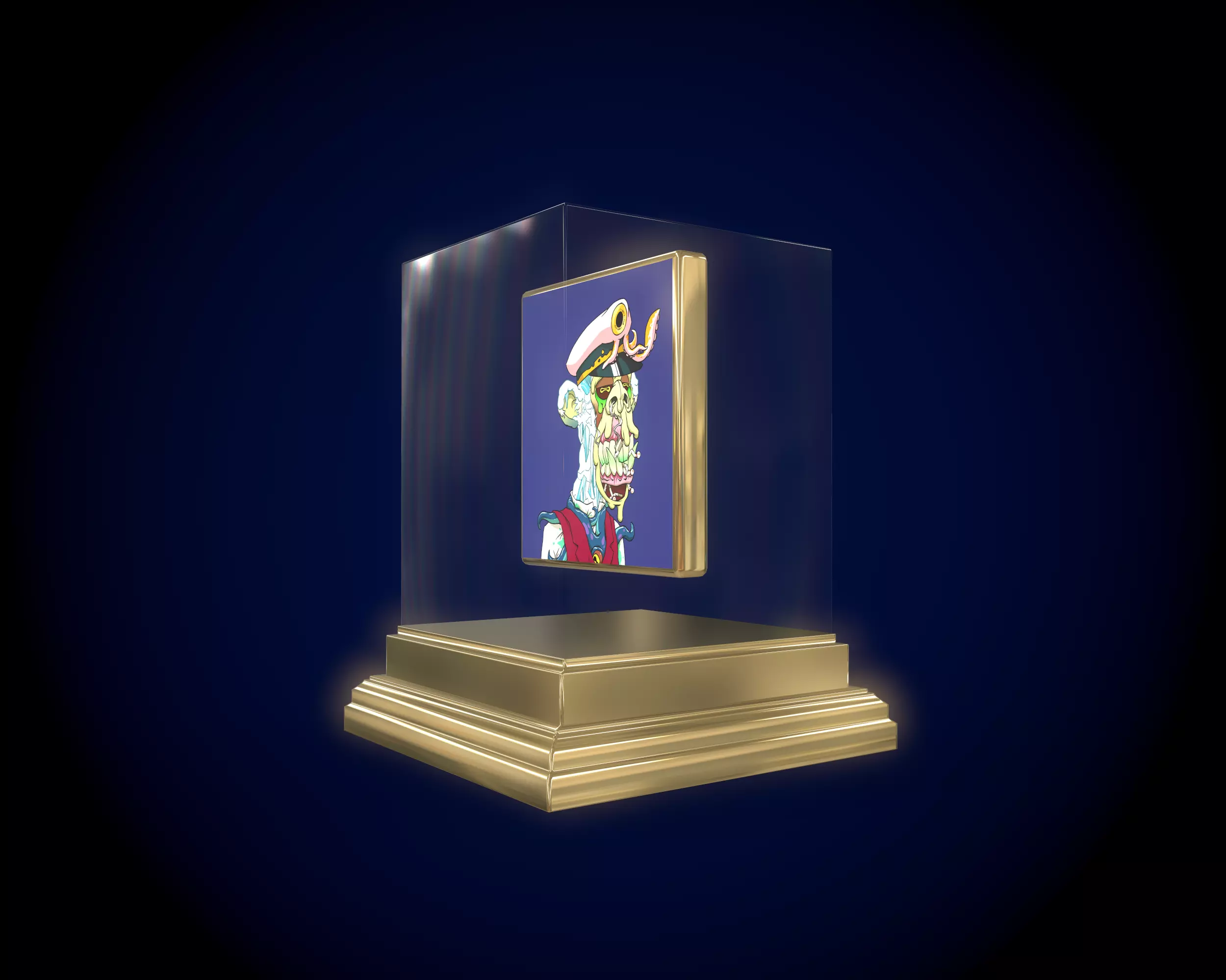 Mutant Ape 27 Gold Club Low-poly 3D model_0