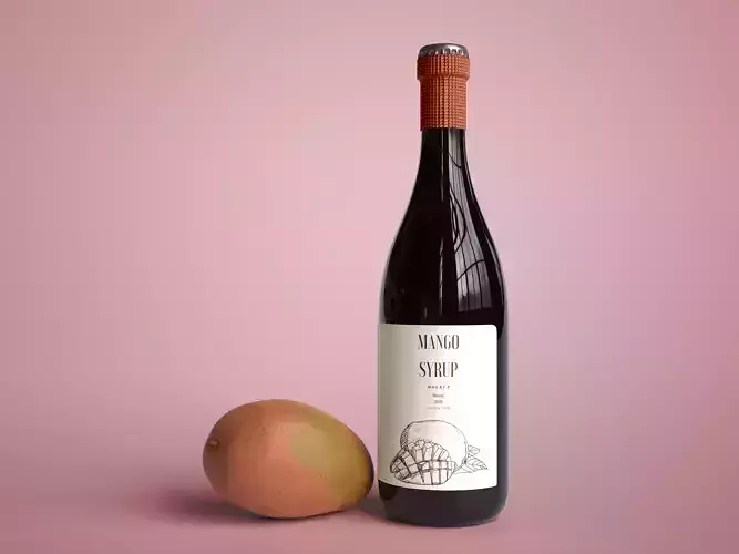 Bottle model realistic wine