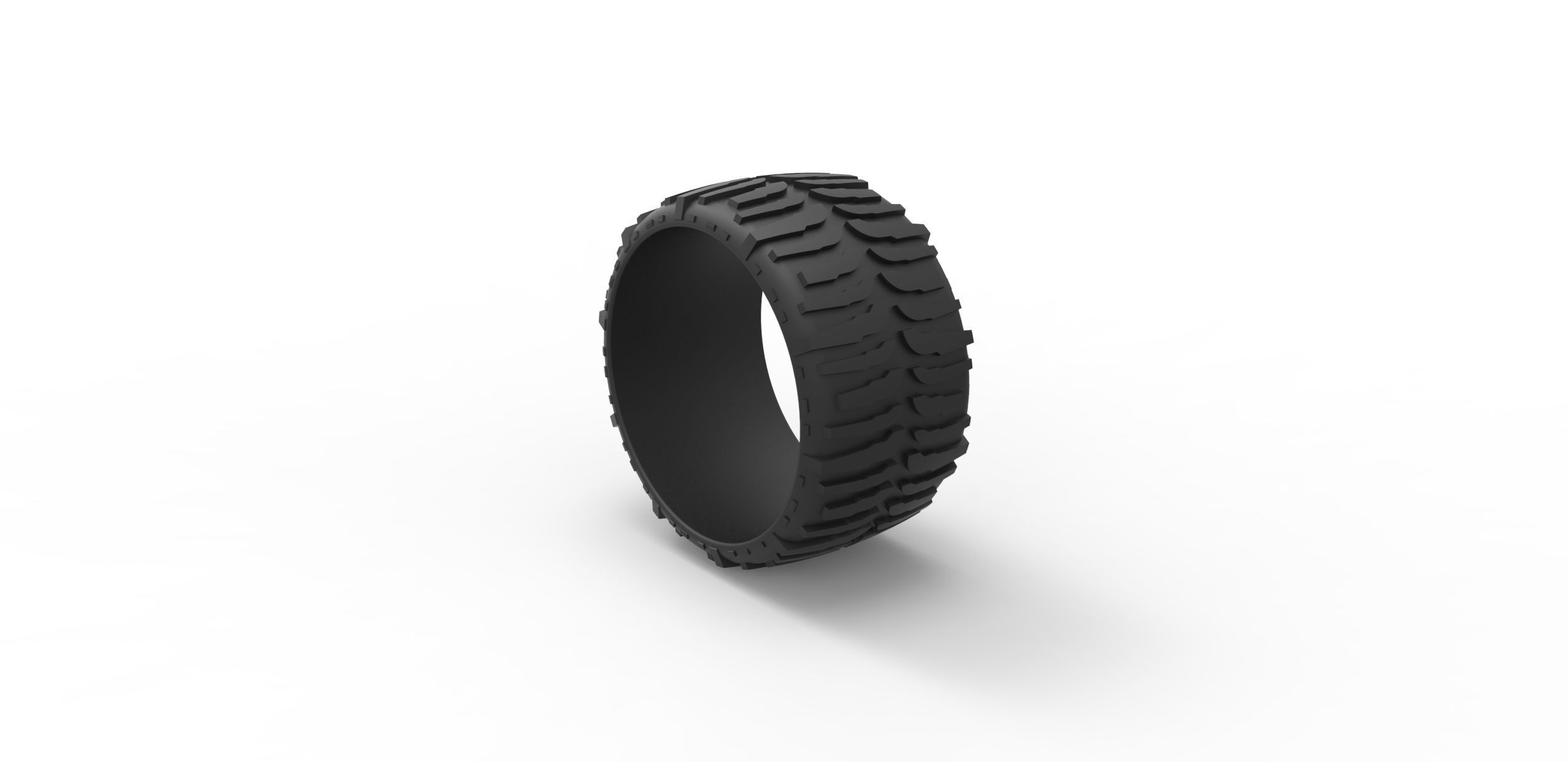 Low profile tire 2 for lifted trucks Scale 1 to 10 3D print model_6