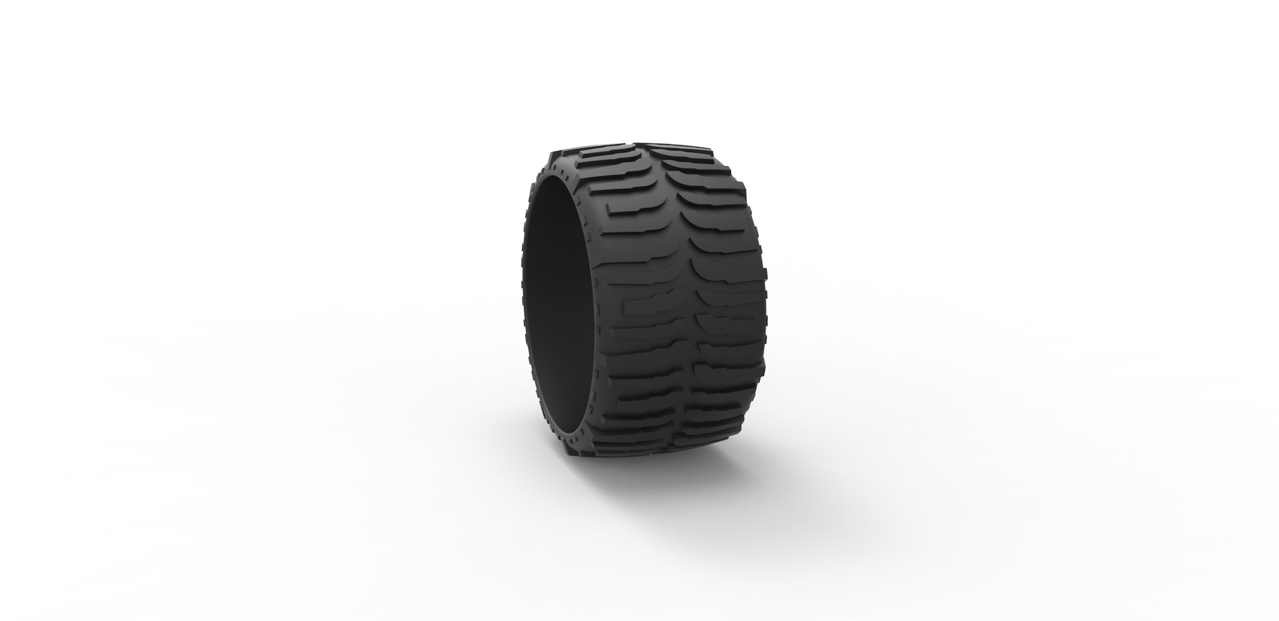 Low profile tire 2 for lifted trucks Scale 1 to 10 3D print model_7