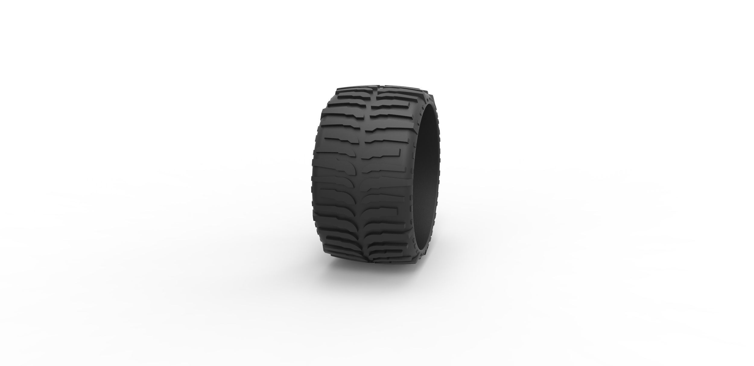 Low profile tire 2 for lifted trucks Scale 1 to 10 3D print model_2