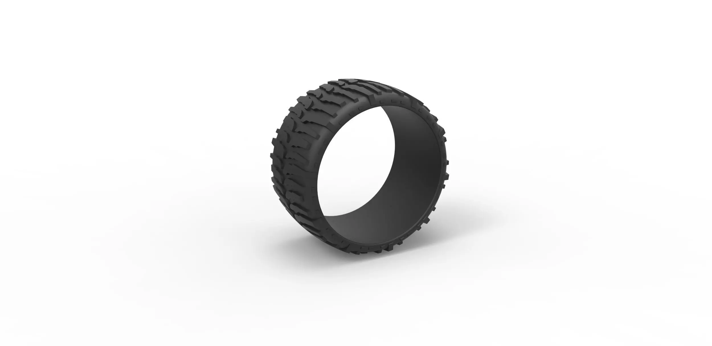 Low profile tire 2 for lifted trucks Scale 1 to 10 3D print model_0