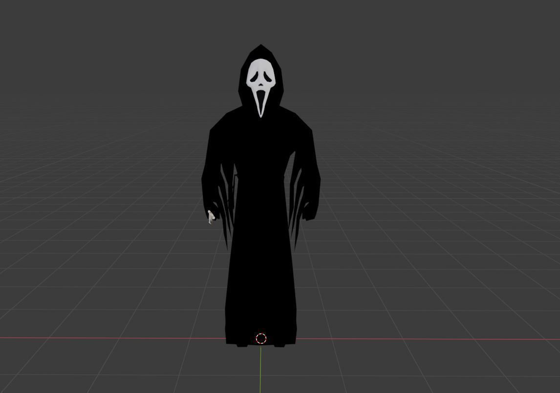 Scream Ghostface Low-poly 3D model_2