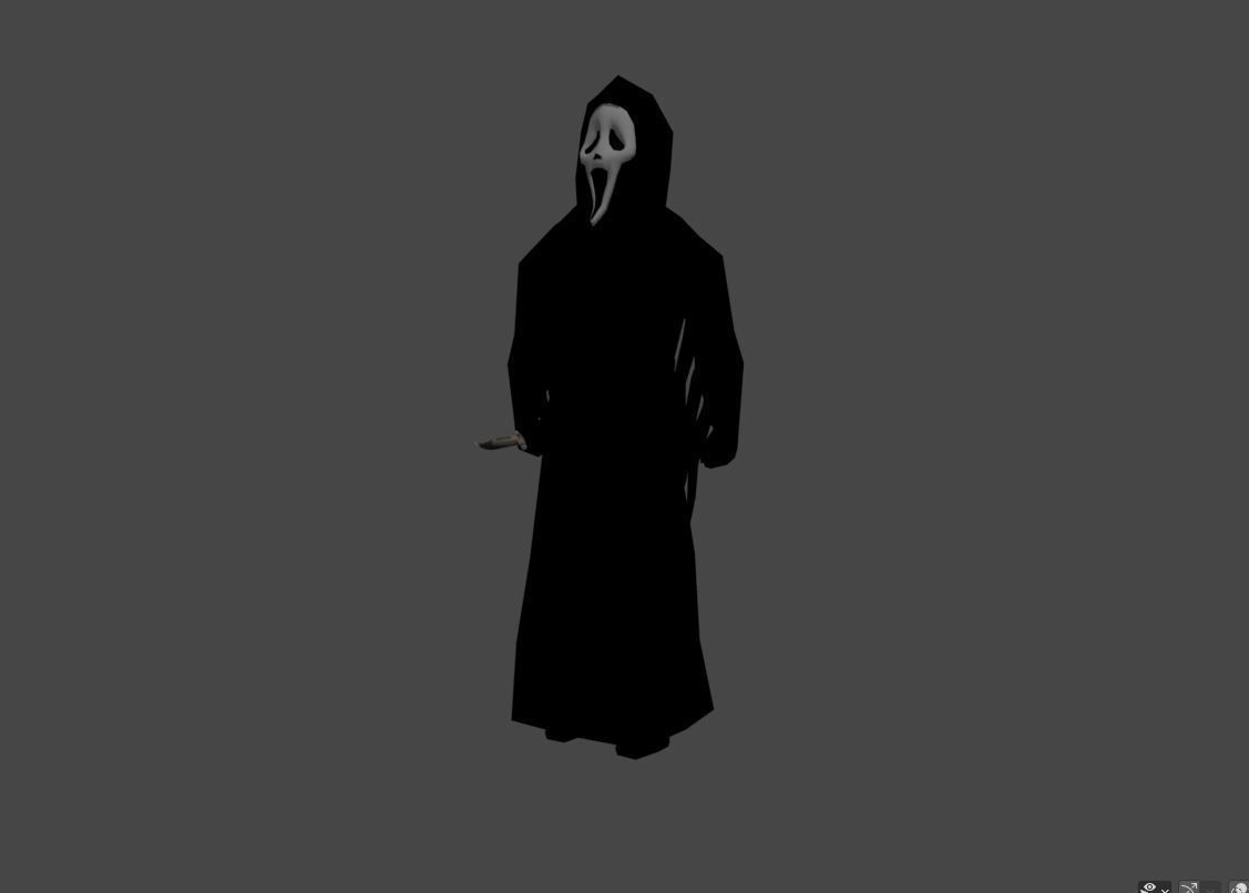 Scream Ghostface Low-poly 3D model_4