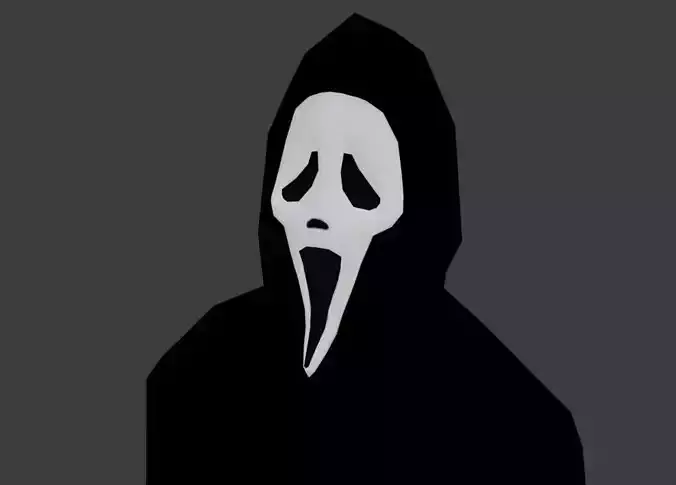 Scream Ghostface Low-poly 3D model
