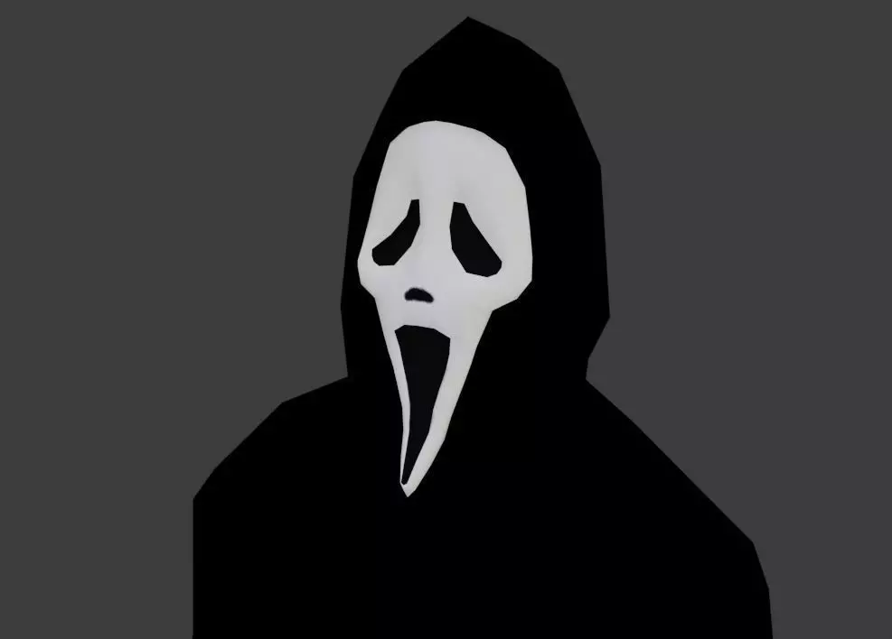 Scream Ghostface Low-poly 3D model_0