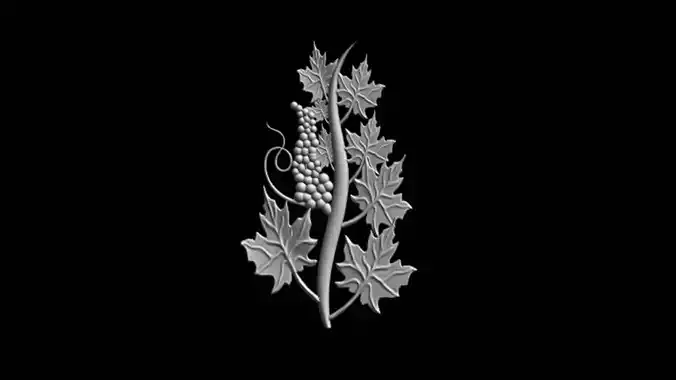 Pattern Details grape vine 3D print model