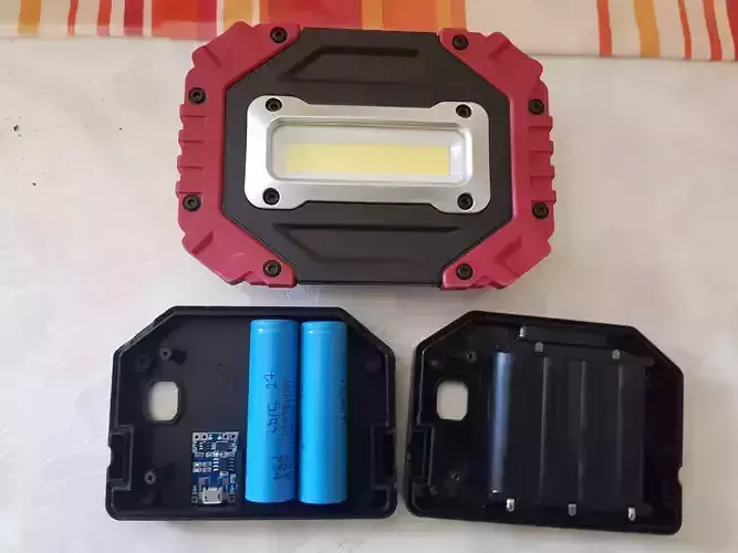 Parkside HG067088 COB lamp modified rear cover