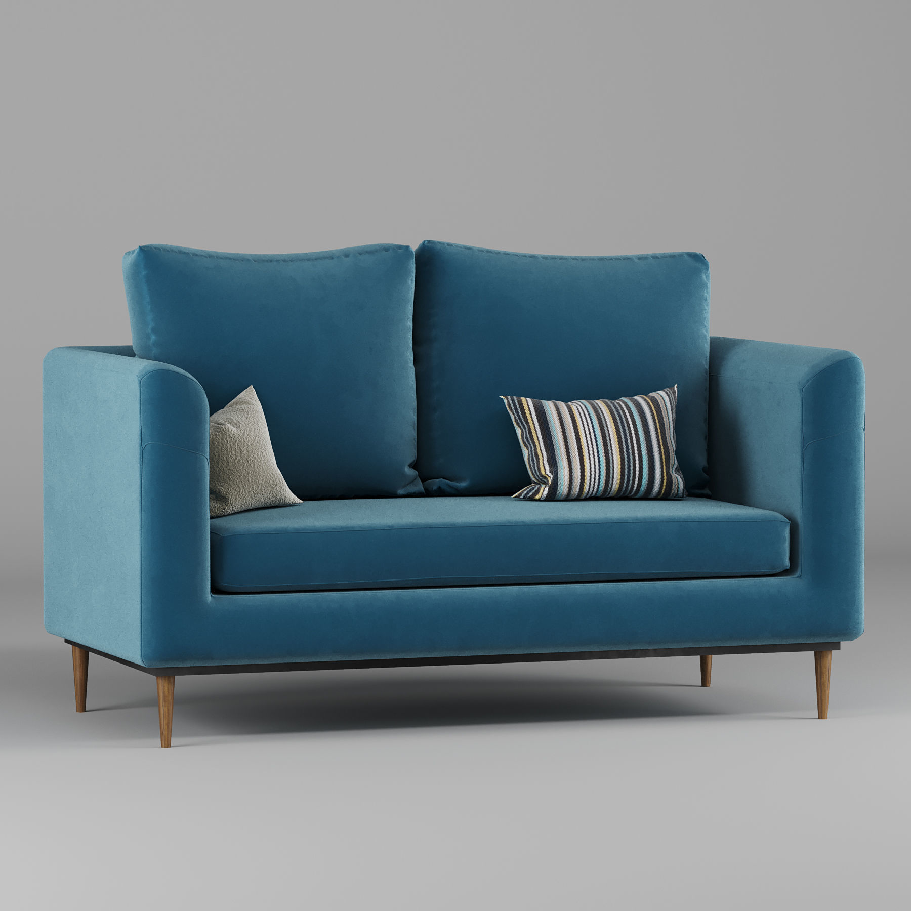 modern sofa Low-poly 3D model_2