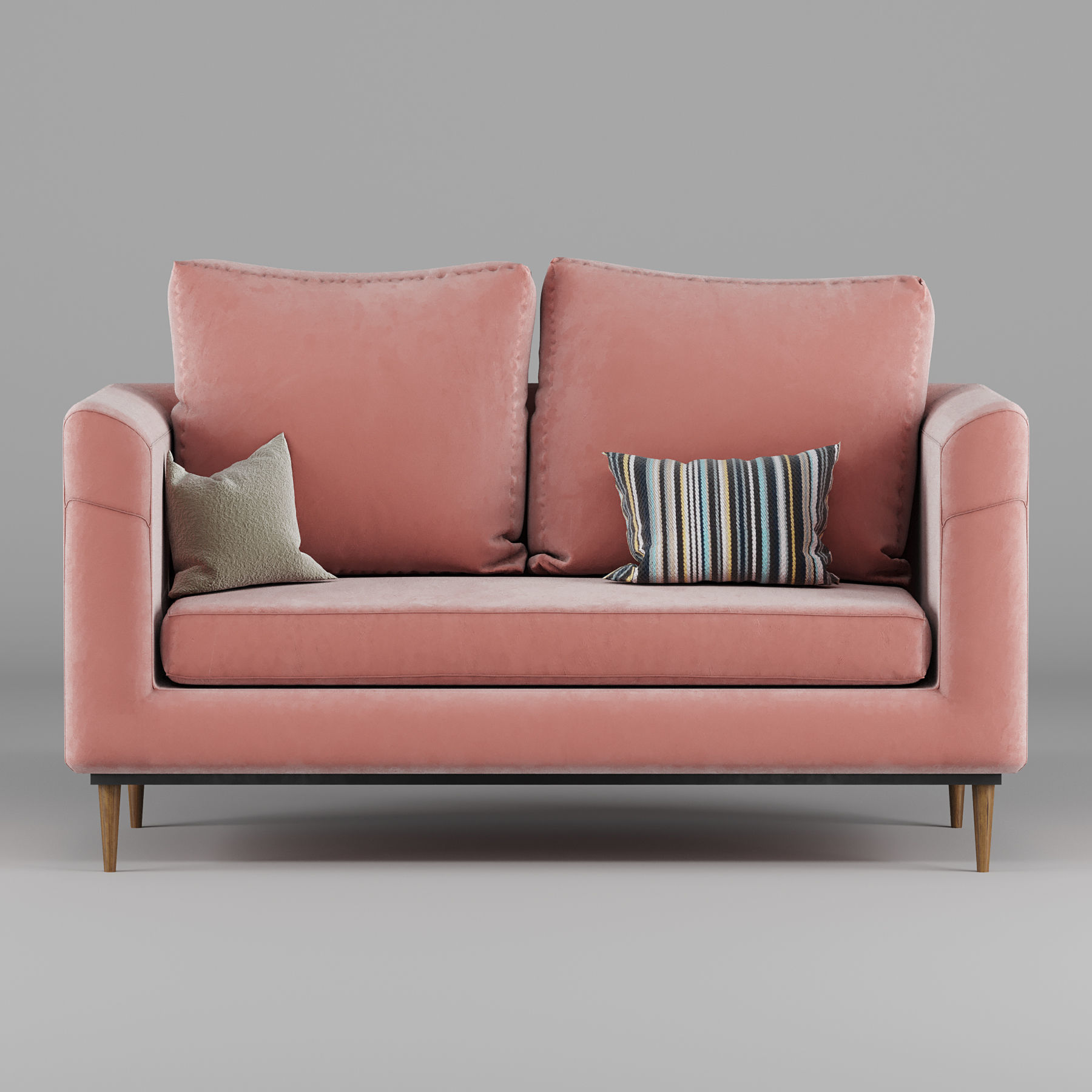 modern sofa Low-poly 3D model_5