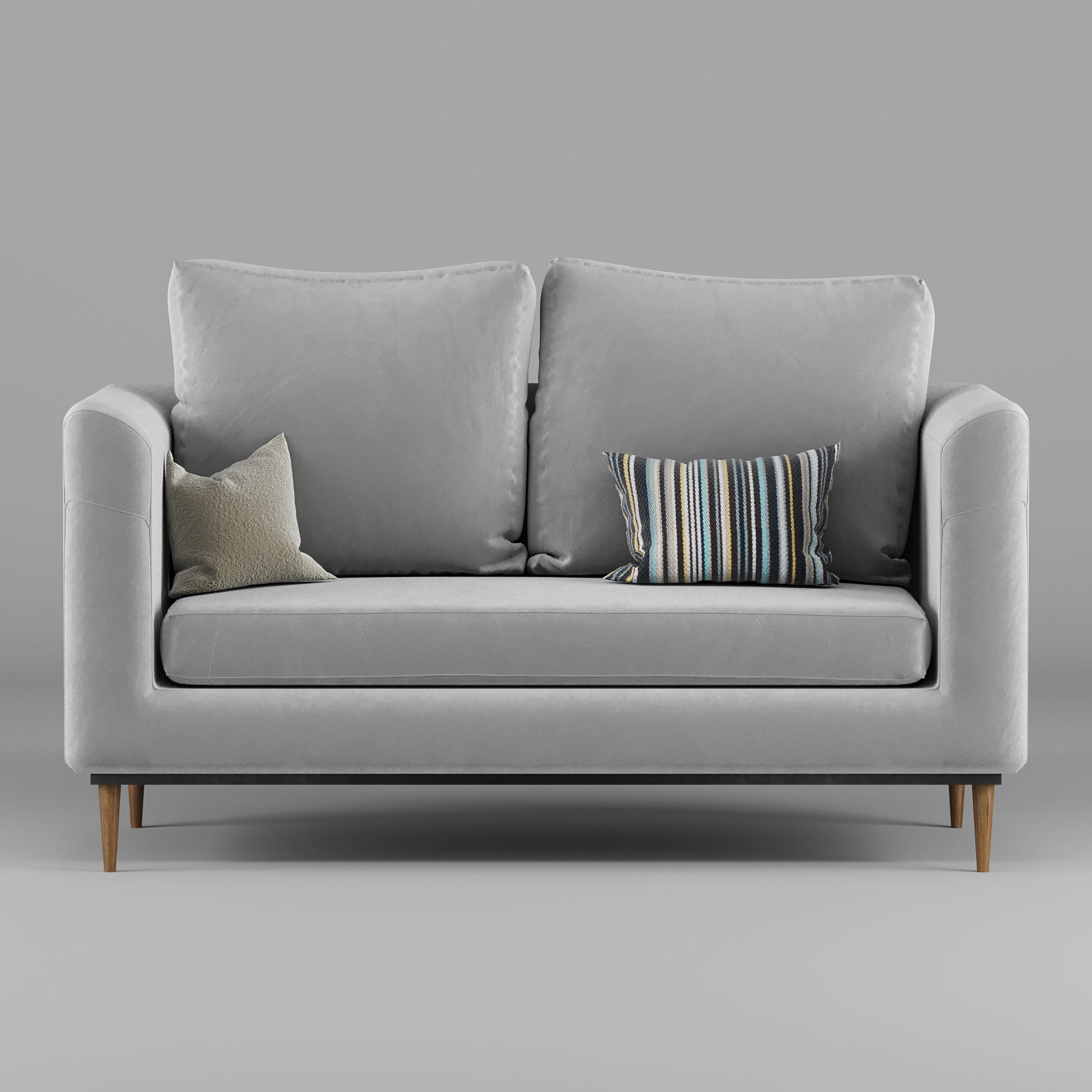 modern sofa Low-poly 3D model_4