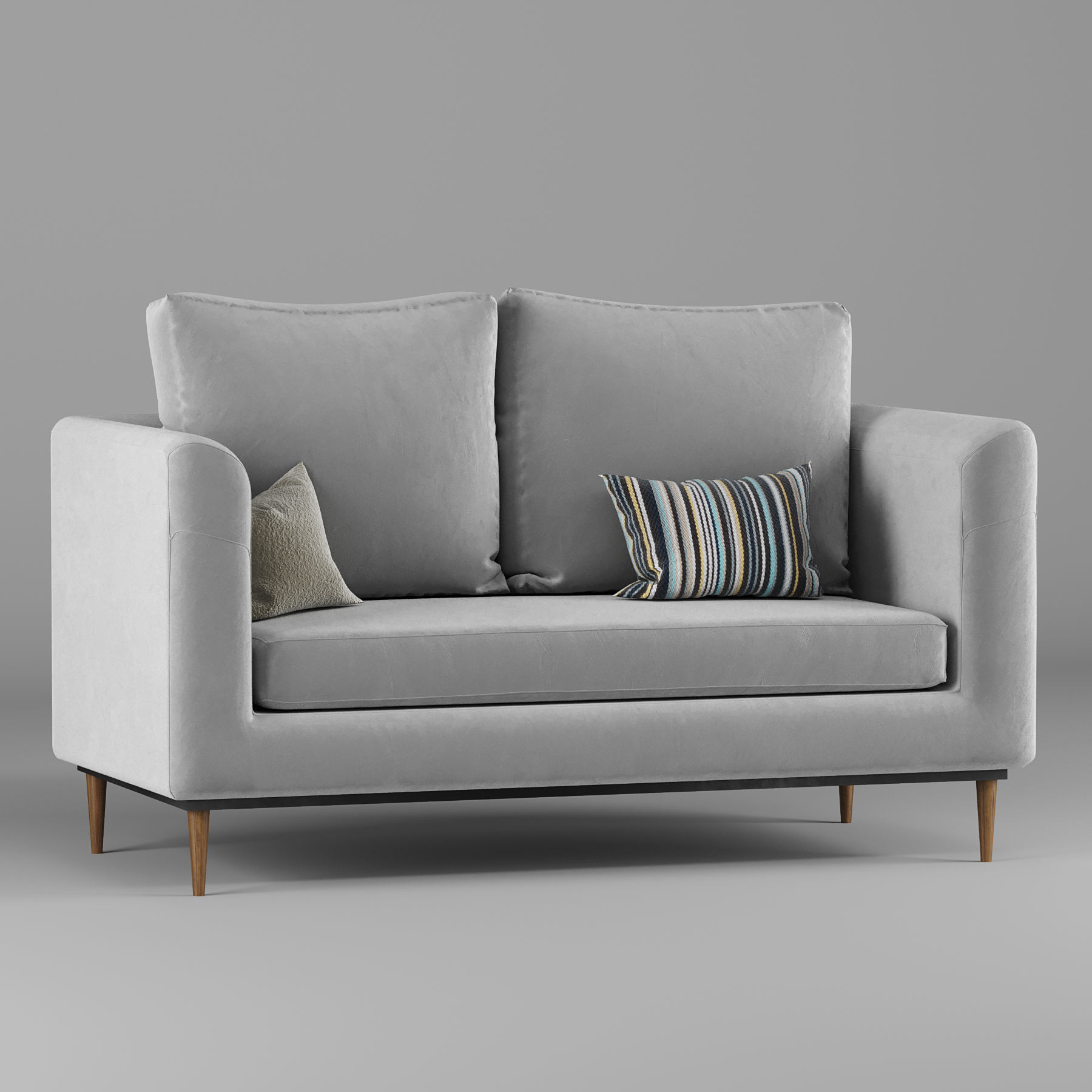 modern sofa Low-poly 3D model_1