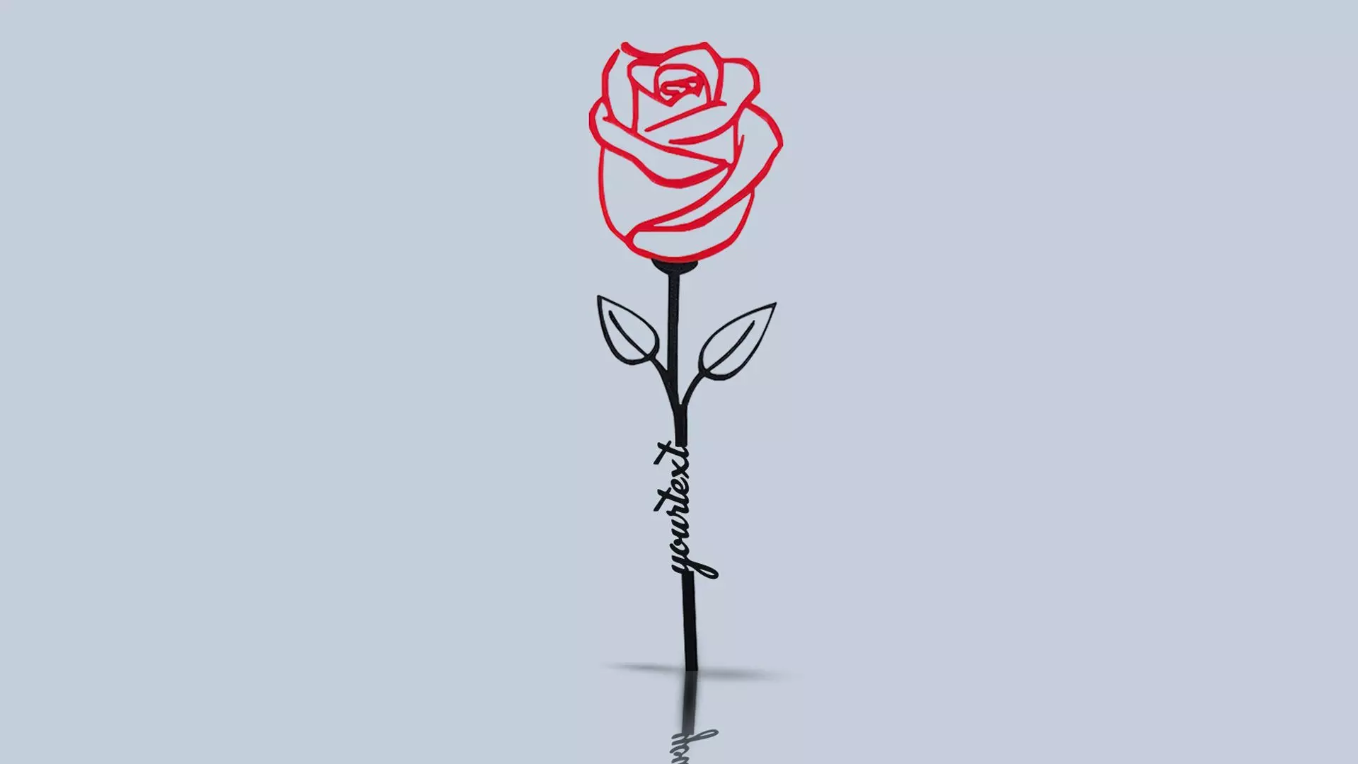 3D CUSTOMISED ROSE Free 3D print model