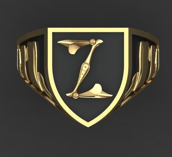 Alphabet Latin Signet Z 3D print model_25