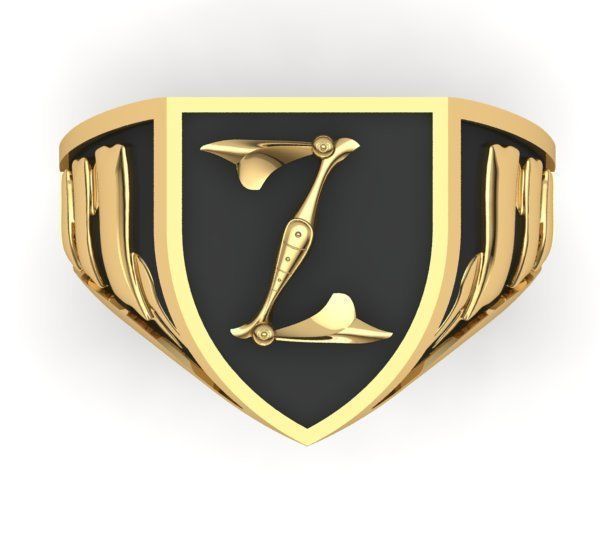 Alphabet Latin Signet Z 3D print model_27