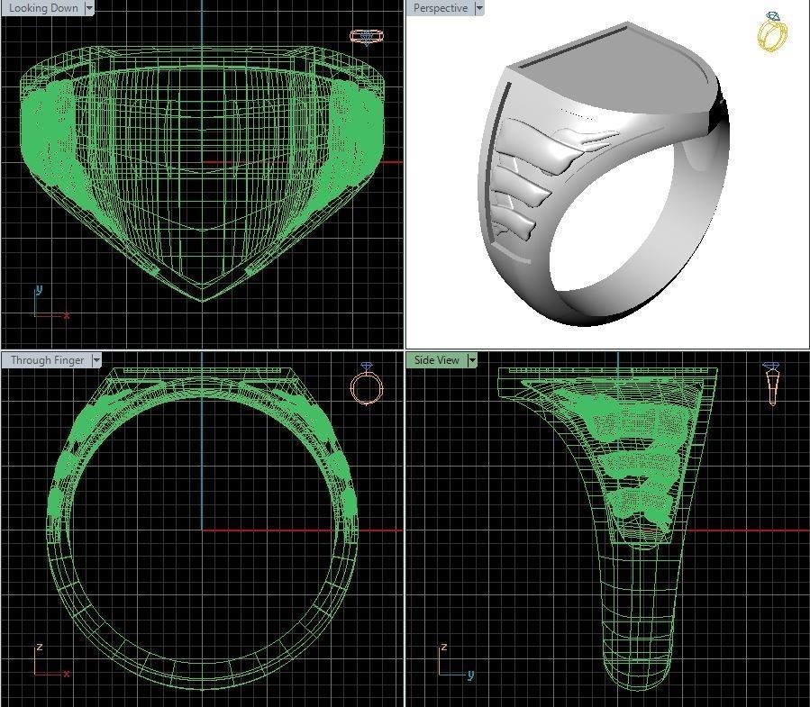 Alphabet Latin Signet X 3D print model_18