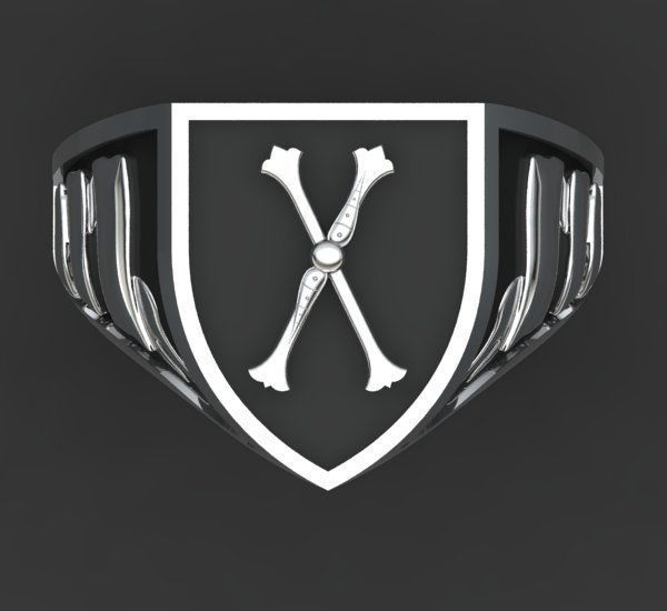 Alphabet Latin Signet X 3D print model_24