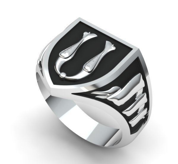 Alphabet Latin Signet U 3D print model_1