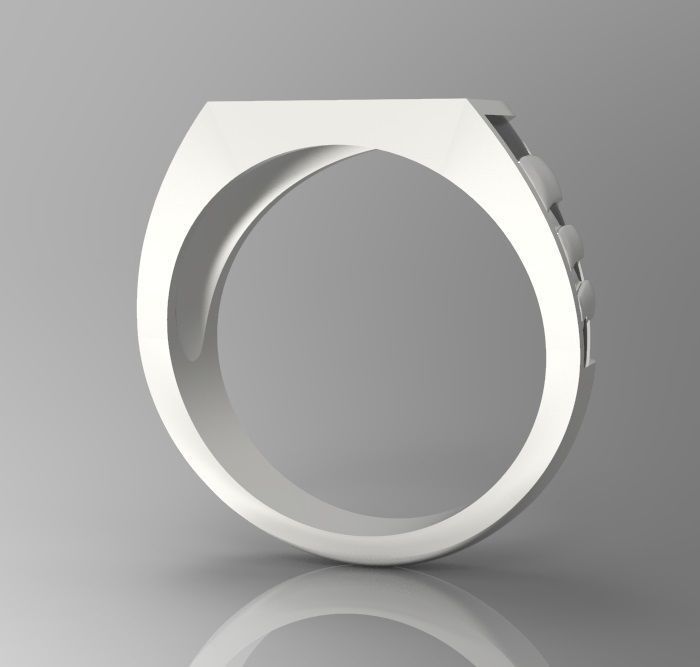 Alphabet Latin Signet U 3D print model_14