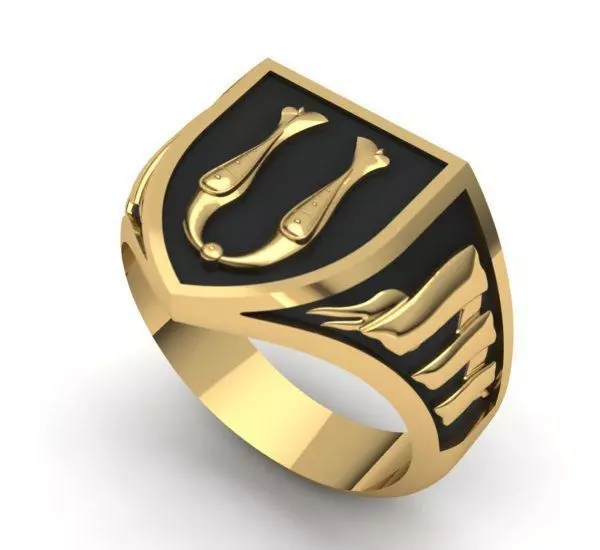 Alphabet Latin Signet U 3D print model_0