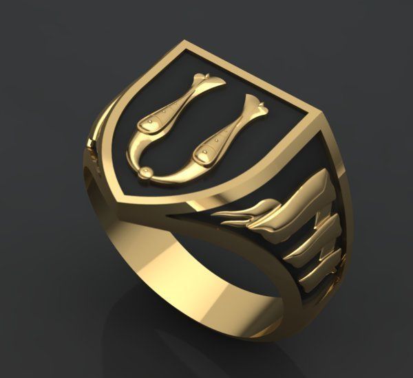 Alphabet Latin Signet U 3D print model_29