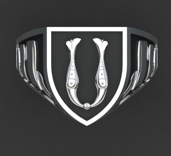 Alphabet Latin Signet U 3D print model_24