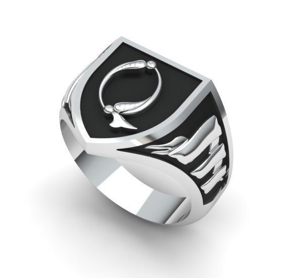 Alphabet Latin Signet Q 3D print model_1