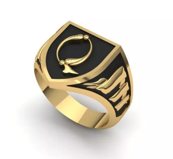 Alphabet Latin Signet Q 3D print model_0