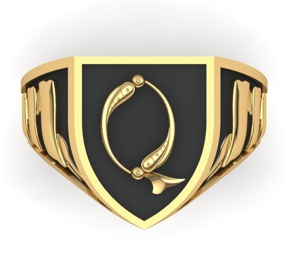 Alphabet Latin Signet Q 3D print model_27