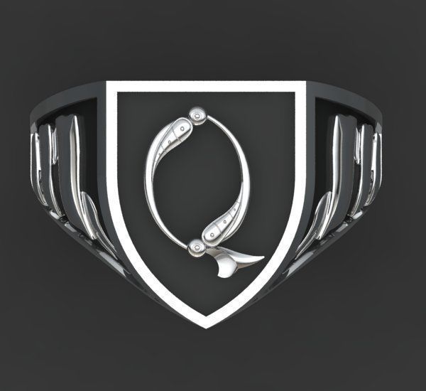 Alphabet Latin Signet Q 3D print model_24