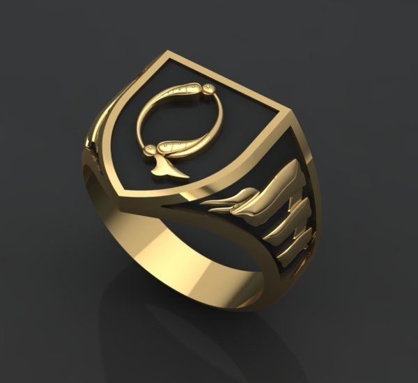 Alphabet Latin Signet Q 3D print model_29