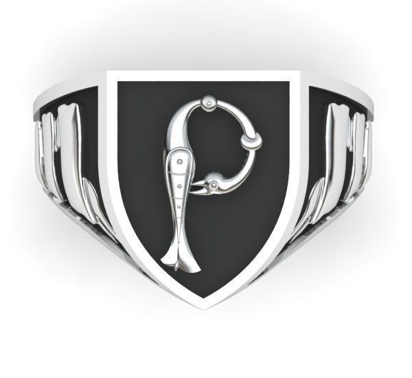 Alphabet Latin Signet P 3D print model_26