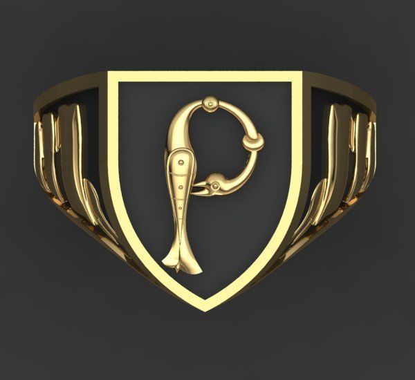 Alphabet Latin Signet P 3D print model_25