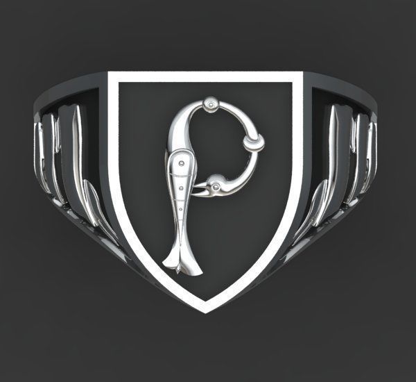 Alphabet Latin Signet P 3D print model_24