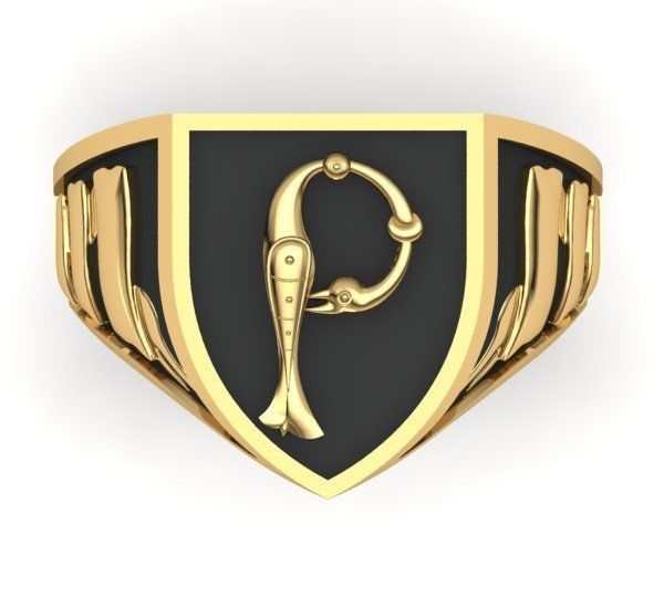 Alphabet Latin Signet P 3D print model_27