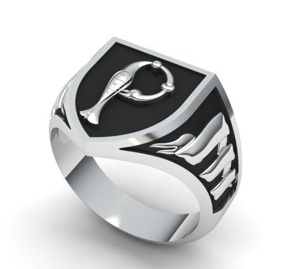 Alphabet Latin Signet P 3D print model_1