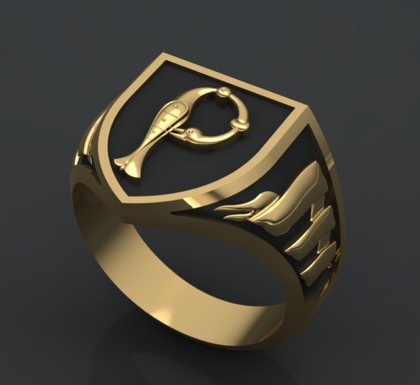 Alphabet Latin Signet P 3D print model_29